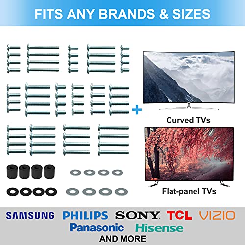 Rentliv Universal Tv Mounting Hardware Kit - Includes M4, M5, M6, M8 Tv Wall Mount Screws, Spacers And Washers, Fits Any Tv And Monitor Mounting Up To 80 Inches #TOP3