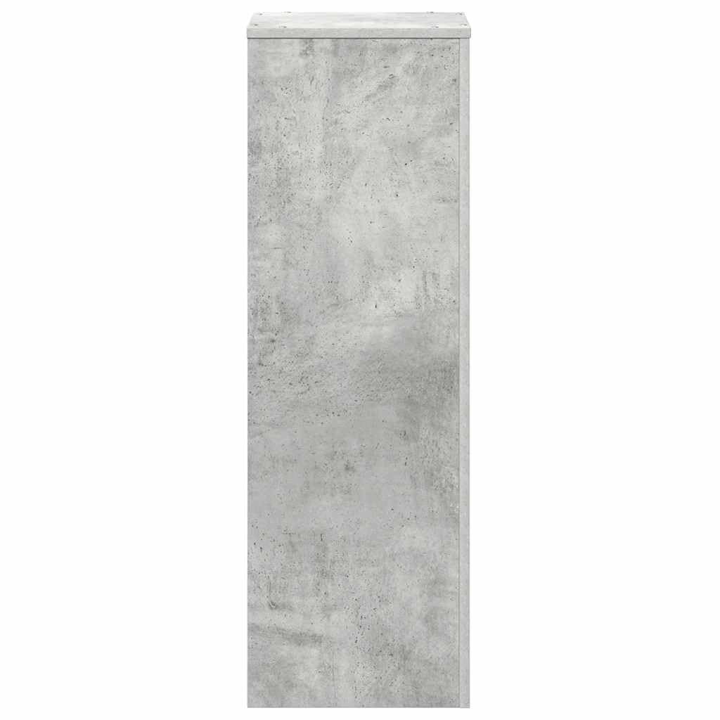 Hothingwell Stojak na rośliny Szary Beton 33x33x100 cm Drewno Ingenierie