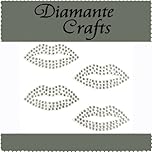 4 Clear Lips Diamante Vajazzle Rhinestone Gems - created exclusively for Diamante Crafts