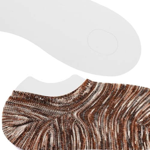 Image of 100pcs White Curved Sock Display Cards for Low-Cut Socks