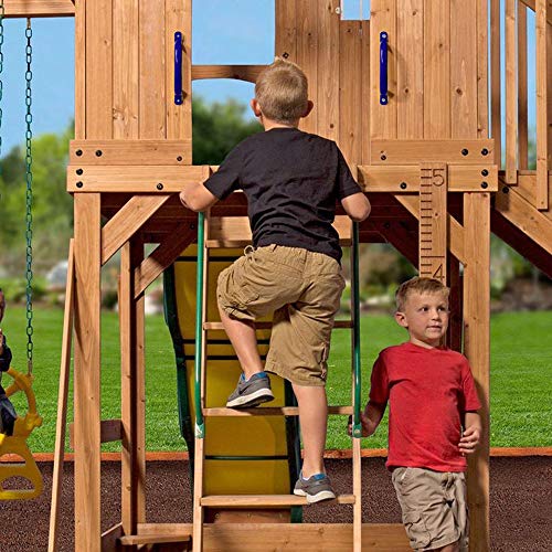Purife 10\'\' Metal Playground Handles Blue (Pair-500LBS), Playground Grab Handles, Kids Playset Safety Handles, Hand Grip Bar for Playhouse,Treehouse, Jungle Gym, Climbing Frame, Swing Set Accessories - Thumbnail 7
