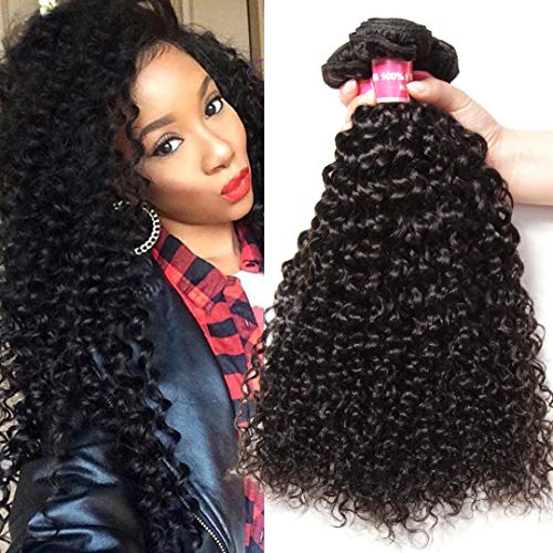 Jolia Hair 8a Brazilian Remy Hair Bundles Curly Hair 14 16 18inch Natural Black Tight Curl Weave Hair Extensions 100% Real Human Hair Weft Double Stitched