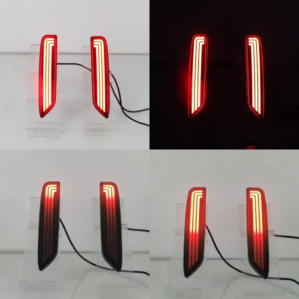 Car LED Brake Light for Mitsubishi Attrage 2021+ Mirage 2020+ Xpander Cross 2022+, Red Shell, LED Night Driving Light + Brake Light + Streamer Turn Signals Light, Star Scan
