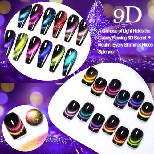 Set de esmalte de uñas gel 9D Cat Eye 8 colores miniatura 6