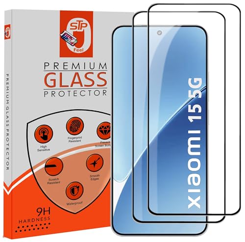 Image of STP FEEL Premium HD+ Tempered Glass Screen Protector Compatible For Xiaomi 15 5G (Ultrasonic Fingerprint Supported) (6.36 Inch, Pack of 2) | Edge to Edge Coverage With Easy to installation kit