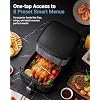 Bear 6.3QT Air Fryer with Smart Color Touchscreen, 4D Turbo Crisp Technology, See-Through Window & Steam Function for Juicy Results, 1600W, Dishwasher Safe Basket
