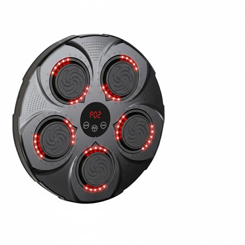 Drumstone [𝟏𝟎 𝐘𝐄𝐀𝐑𝐒 𝐖𝐀𝐑𝐑𝐀𝐍𝐓𝐘] Smart Wall-Mounted Boxing Trainer with LED Target Lights and Bluetooth Music, Interactive Punching Pad for Home Fitness, Cardio, Reflex & Strength Training-picture-35