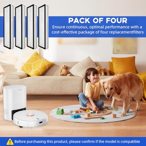 Image of HASTHIP Replacement Filters for mi x10 Vacuum Cleaner Capturing Larger Particles and Debris Tailorted fit Replacement Primary Filters for mi x10, Pack of 4