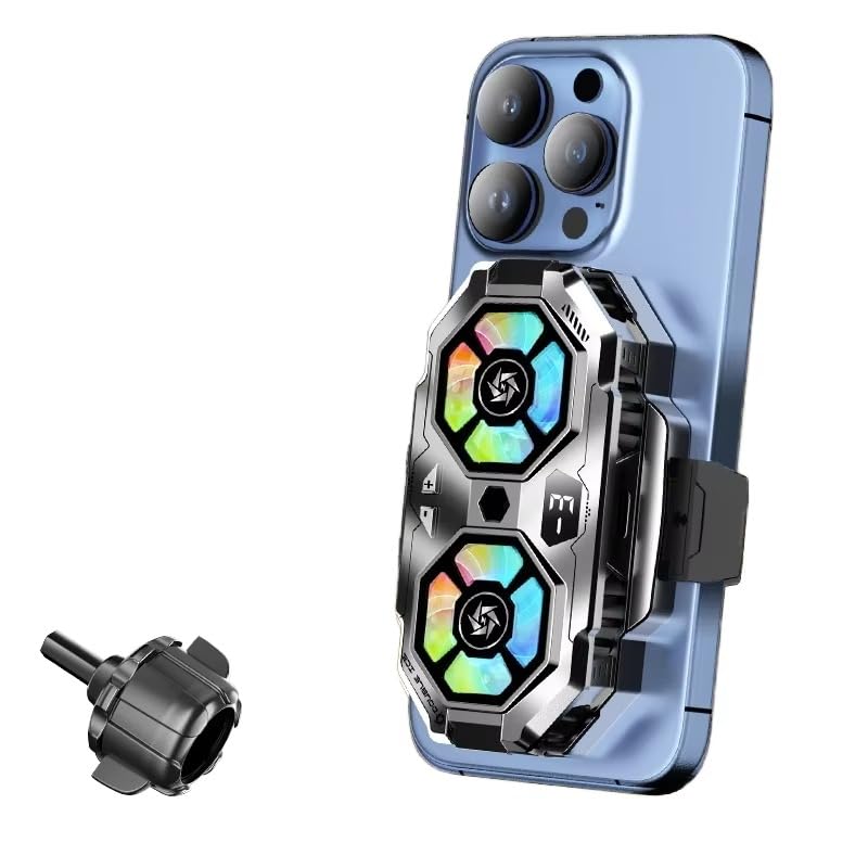 Image of BKN Fast Ultra SL-22 Cooling Mobile AC Fan Radiator | Mobile Cooler USB Powered Fan Cooling Radiator Game Cooler -3 degree for Mobile Phone Gaming, Live Streaming, Outdoor Vlog, Gaming
