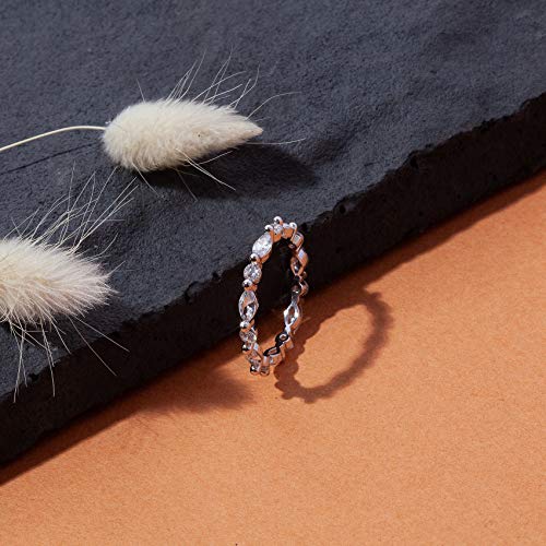 PAVOI 14K Gold Plated Rings Cubic Zirconia Love - 2.5mm Stackable Rings for Women4