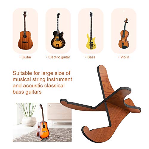 Binken Acoustic Guitar Stands,Universal Acoustic Guitar Stand Wooden Guitar Rack with Guitar Picks,Portable Detachable Guitar Holder for Musical String Instrument and Acoustic Classical Bass Guitars