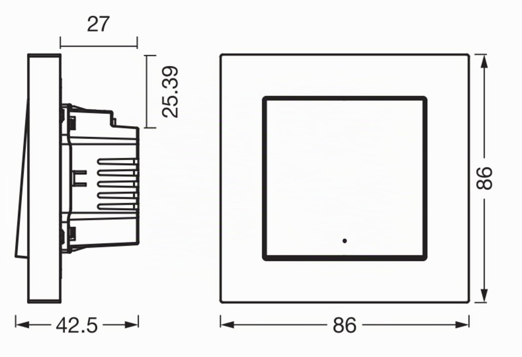 OSRAM Interruttore da parete SMART+ WiFi Matter 1CH 10AX IP20