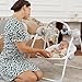 Baby Swing,Baby Swings for Infants,Easy-Fold Infant Swing with Adaptable Speed,Music,Timing,Portable Baby Swing Indoor/Outdoor,Baby Swing for Babies 0-6 Months 6-20 lbs White