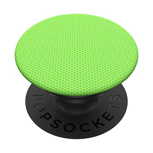 Diseño de patrón hexagonal verde PopSockets PopGrip Intercambiable
