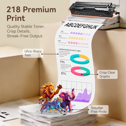 Image of 218A Toner Cartridges 4 Pack Compatible Replacement for HP 218X 218A Toner Color LaserJet Pro 3201dw MFP 3301fdw 3301sdw 3301cdw Printer (Black /Cyan /Yellow /Magenta)