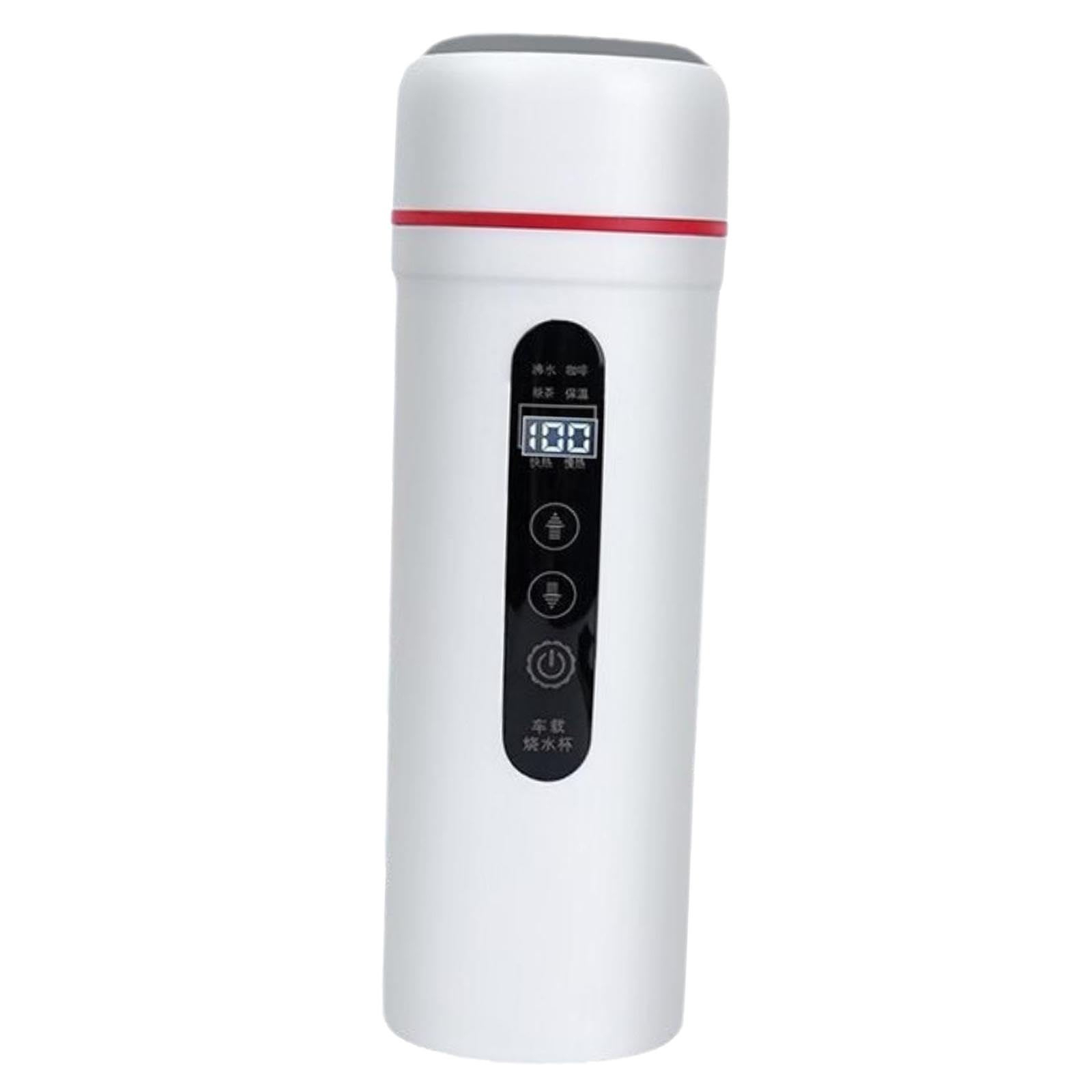 12V 24V 400ml Car Electric Water Kettle Portable for He | 12V 24V 400ml Car Electric Water Kettle Portable for Heating Coffee Tea White-image-26