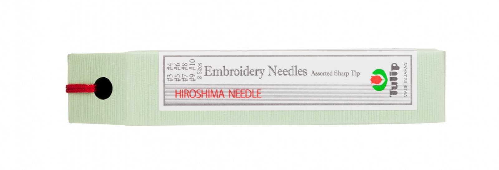 Tulip Company Limited Assorted Embroidery Needles Sharp Tip 8 Sizes Ruler, 6