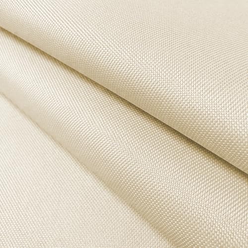 Konelia Waterproof Canvas Fabric By The Yard Outdoor Upholstery Fabric 600D Cordura Polyester Fabric Water Resistant Sewing Fabric For Chair Patio Cushion Purse Tote Bag Interior 1 Yard Ivory thumb #2