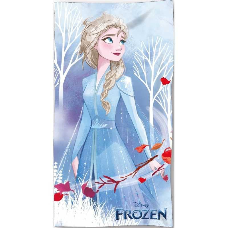 anemone Serviette de Bain Frozen - La Reine des Neiges en Coton - Drap de Plage 70 x 140 cm - Disney (A)