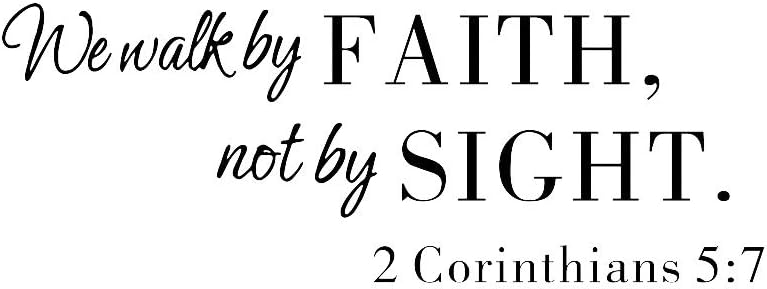 Skareop Bible Verse Wall Sticker Quotes Family Living Room Words Decoration Removable Religious Decal Wallpaper size 57 * 39CM (Black)