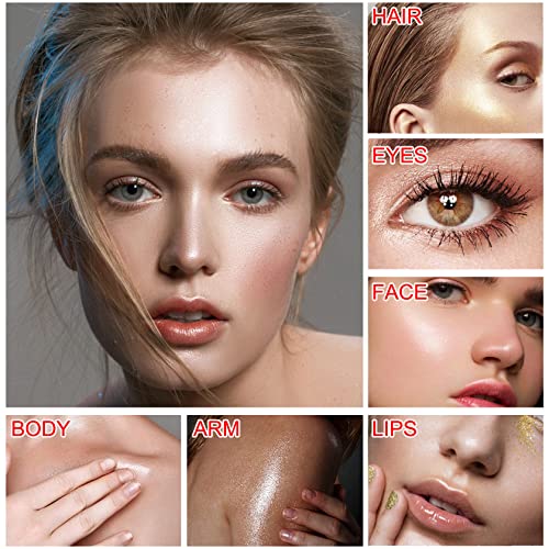 Body Glitter Spray Highlighter Powder Spray Glitter Shimmer Sparkle High Gloss Makeup Glitter Body Spray For Hair Face And Body Cosmetic - Pearl White #TOP4