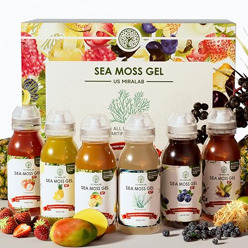 Wildcrafted Sea Moss Gel for Purists: 6-Flavor Ritual Set (36oz) with Antioxidant Ocean Minerals | Pure Superfood Base Vegan