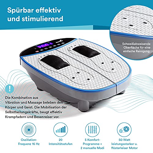 Skandika Fußmassagegerät mit Vibration Massage One | Oszillierende Vibration bis 16Hz, Akupressur-Massageköpfe, LCD… – Bild 3