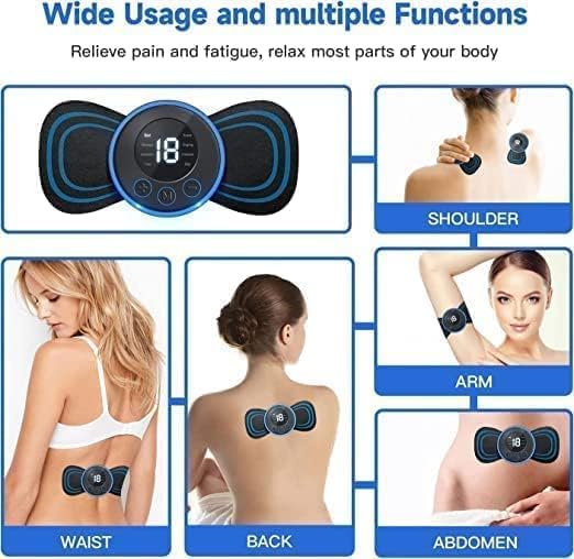 Dard Relief Wireless 8 Mode and 19 Strength Level EMS Massage Massage Mini Masser Butterfly for Shoulder Legs for Homallley Body Massage Machine Dard Relief Wireless 8 Mode and 19 Strength Level EMS Massage Massage Mini Masser Butterfly for Shoulder Legs for Homallley Body Massage Machine