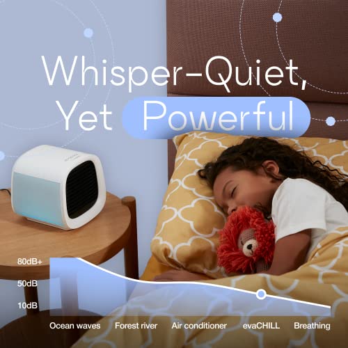 Image of Evapolar evaCHILL Personal Evaporative Air Cooler and Humidifier, Portable Air Conditioner, Desktop Cooling Fan, Ocean Blue
