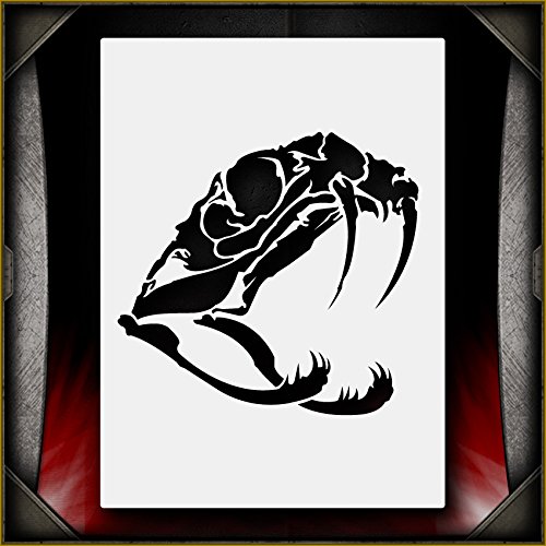 Snake Skull 2 AirSick Airbrush Stencil Template