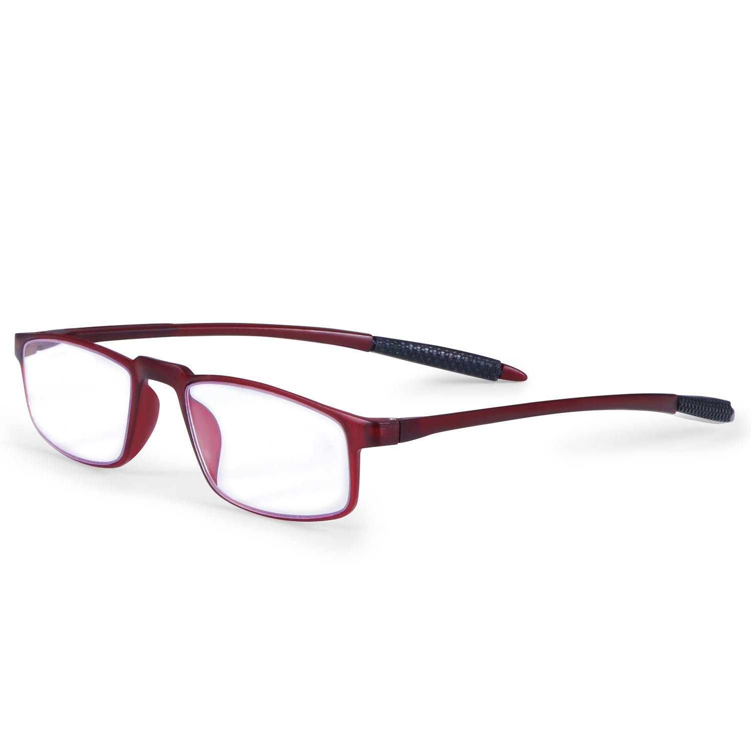 AEC EasyRider Unisex Reading Glasses Power Full Rim Stylish Rectangular Blue Light Blocking Lenses with Neck Rest & Pocket Clip – Includes Soft Sleeve Case for Men and Women-image-1