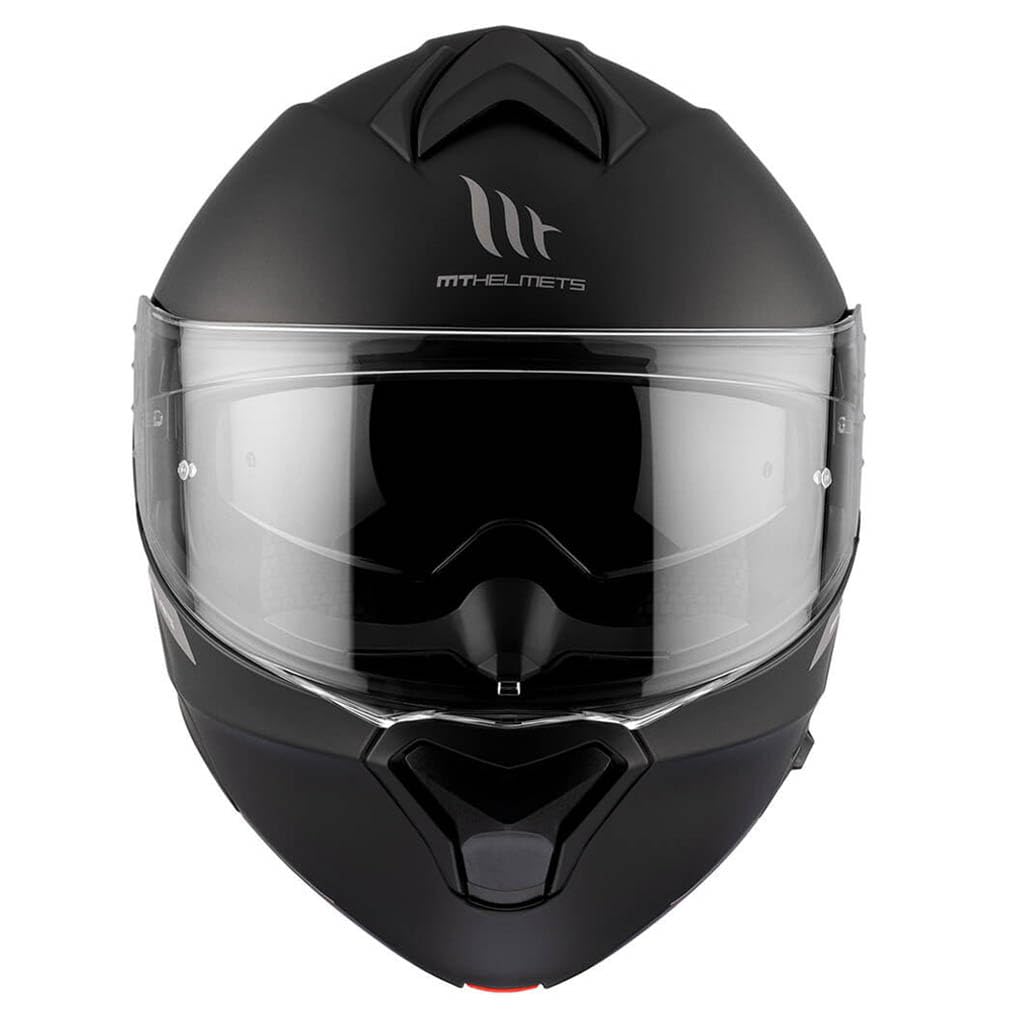 MT Genesis SV Negro Mate - Casco de Moto Modular Abatible con Visor Solar - Homologado ECE 22.06 (L)