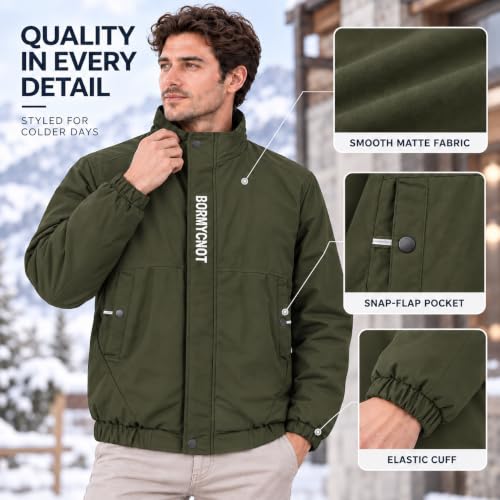Image of Men's Stylish Winter Jacket, Full Sleeve, Regular Fit, Windcheater & Zipper Closure jacket