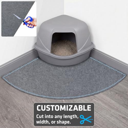 Image of Drymate Original Cat Litter Mat, Contains Mess from Box for Cleaner Floors, Urine-Proof, Soft on Kitty Paws -Absorbent /Waterproof- Machine Washable, Durable (USA Made) (29aa‚¬Ax36aa‚¬A) (Light Grey)