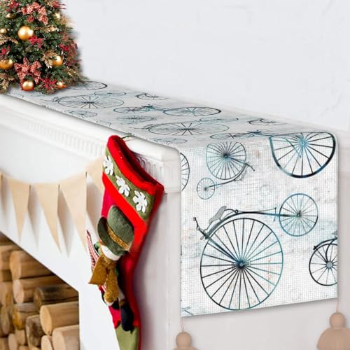 Chemin de table rétro vélo en lin : la solution pour une nappe de Noël originale - 7