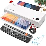 Laminiergerät,Laminiergerät A4 Mit 40Pcs Laminierfolien A4 A5 A6, Buyounger Laminator Mit papierschneider Eckenabrunder FürHeimgebrauch Büro Schule