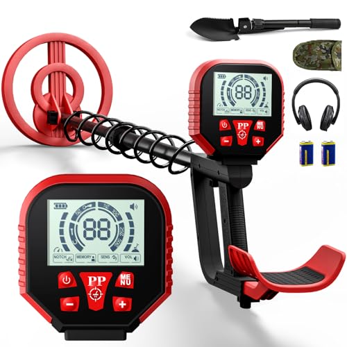 2025 Latest Metal Detector for Adults, Professional Waterproof & Adjustable Stem, Higher Accuracy Gold Detector with LCD, Advanced DSP Chip, 2.26 Pounds Lightweight Suitable for Beach and Backyard