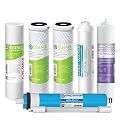 APEC Water Systems FILTER-MAX-ESPHUV-SS 75 GPD High Capacity Complete Replacement Filter Set For Essence Series ROES-PHUV75 Reverse Osmosis System Stage 1-7