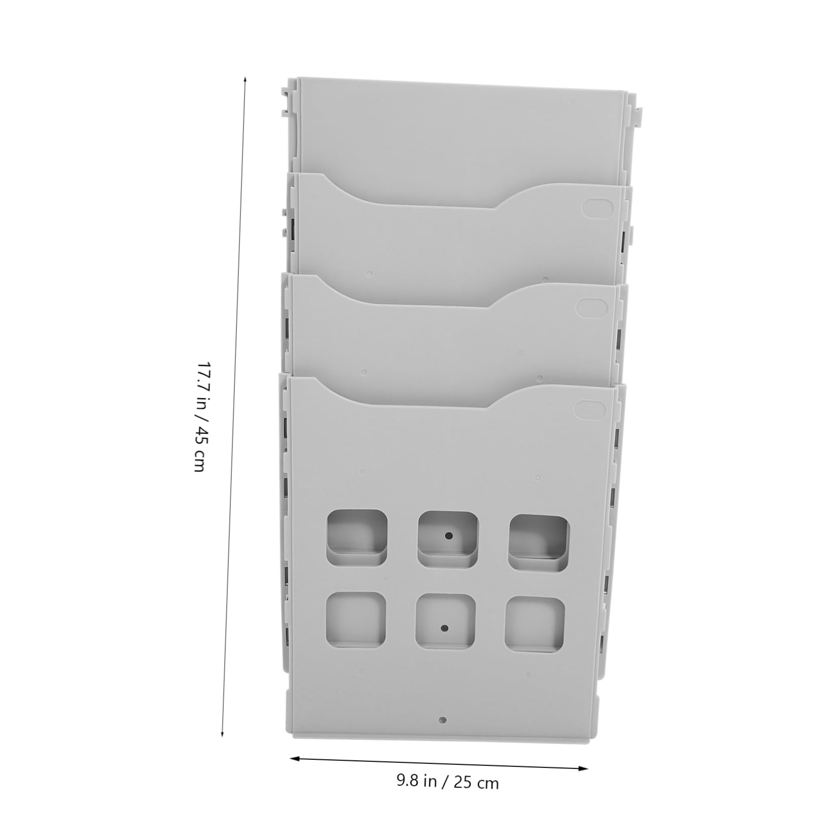 DOITOOL Porte-fichiers Mural Multi-grilles, Organisateur de Documents en Plastique, Grosse Capacité, Structure Robuste, pour Bureau et École