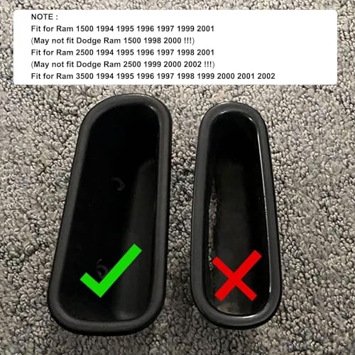 Image of SecosAutoparts Front Left Driver Side Door Pull Handle Cup fit for Dodge Ram 1500 2500 3500 1994-2002, 6.49 inch Interior Armrest Trim Panel Cup, Replace 4741405 (NOT 8 inch Version)