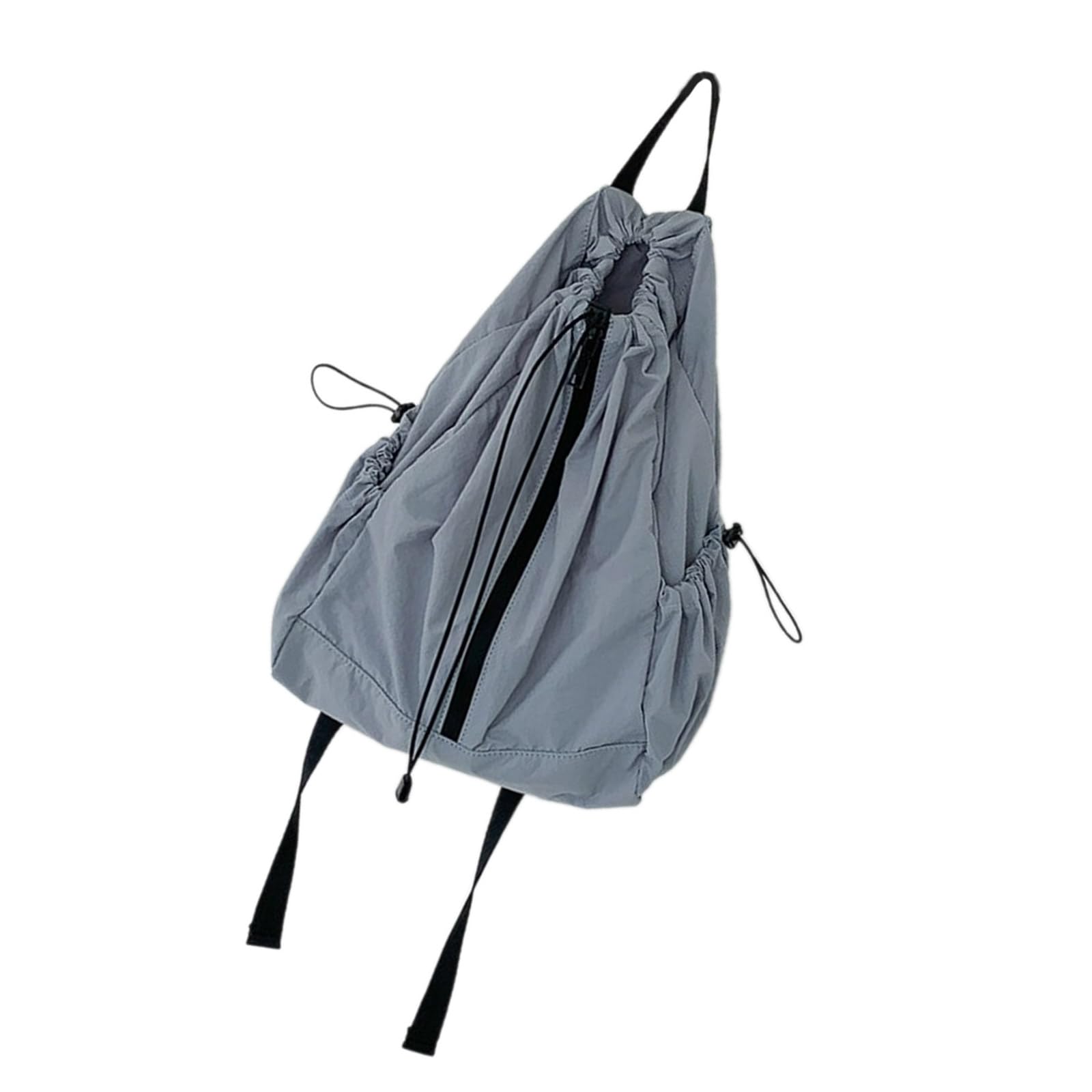 Zaino da viaggio da donna, zaino scolastico per studenti, con coulisse, grande capacità, casual, per lavoro, increspato, con coulisse, borsa da scuola di grande capacità