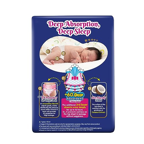 Image of MamyPoko Pants Extra Absorb Baby Diapers, X-Large (XL), 4 Count, 12-17 Kg, Clear