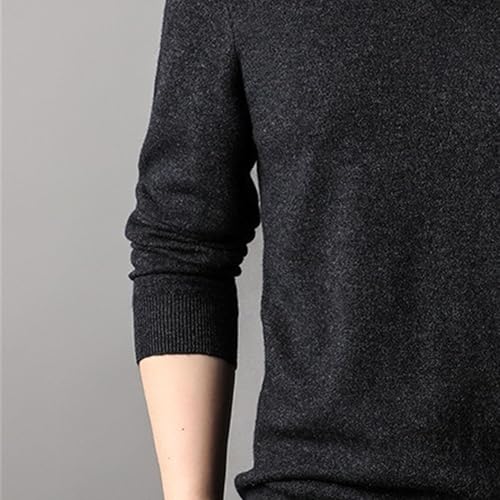Mens V Neck Pullover Sweater Long Sleeve Casual Dress Sweater Slim Fit Plain Lightweight Knitted Sweaters2
