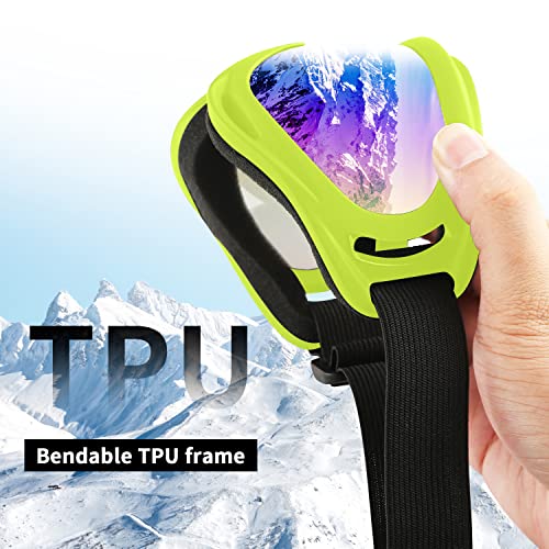 Image of COOLOO Ski Goggles, 2 Pack Snow Goggles Snowboard Goggles for Men Women Kids - UV Protection Foam Anti-Scratch Dustproof