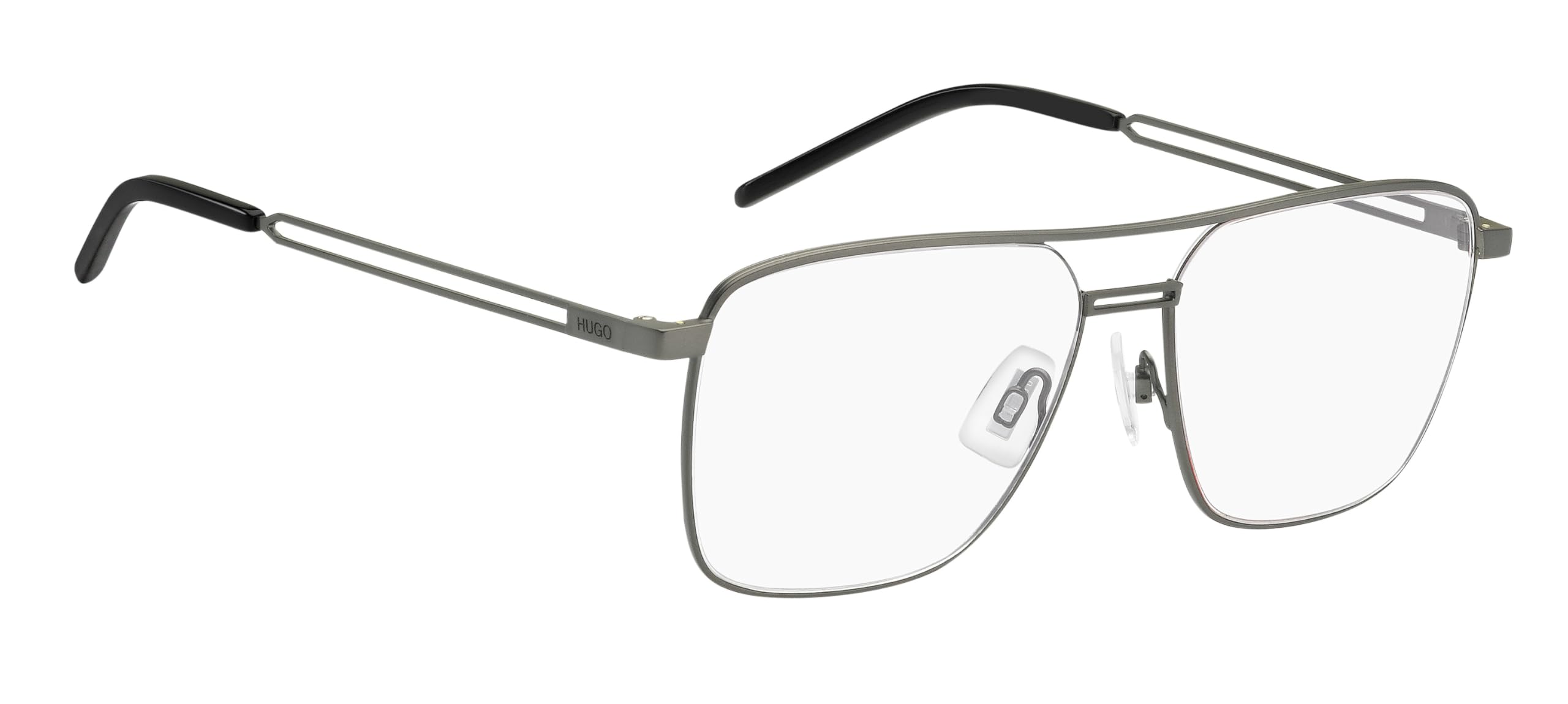 N/A Brille mit Sehstärke für Damen optional mit Sonnenbrillentönung oder Blaulichtfilter, Rechteckig, gefertigt aus Metall (inklusive Brillenetui)