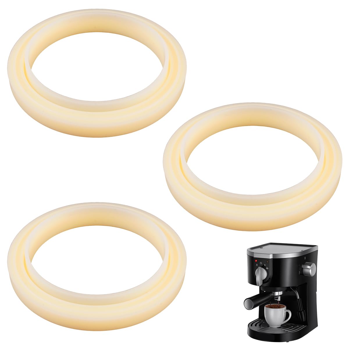 3 Stück 54mm Sage Barista Express Dichtung | Kompatibel mit Breville 878 870 860 840 810 500 450, Salbei 500 870 875 880 810 878 Kaffeemaschine