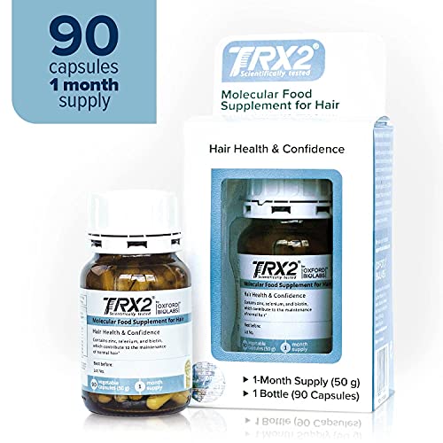 TRX2 Hair Growth Supplement - Healthy Hair - Clinically Proven Results of Thicker, Fuller Hair - Stop Hair Loss for Men and Women - Biotin & Selenium & Zink - Vegetarian - 1 Month Supply - Image 3