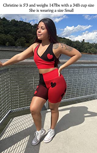 DC Comics Womens Cosplay Active Workout Outfits - Wonder Woman, Batgirl, Harley Quinn, Supergirl - 2 Piece Short Sets4