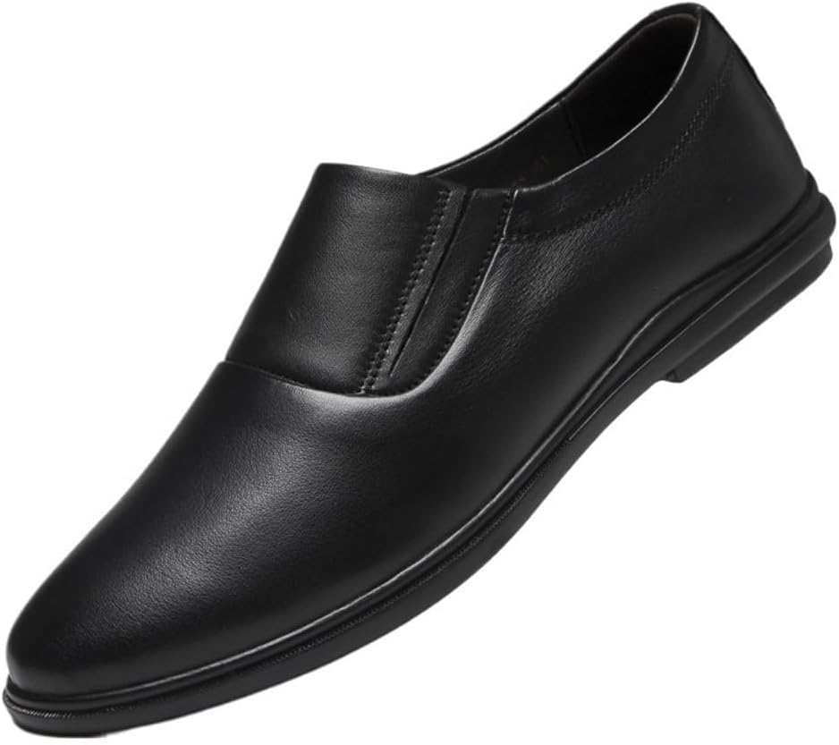 Men's Slip-On Loafers, Casual Driving Shoes, Comfortable Leather Dress Bean Fashion Shoes for Autumn & Winter