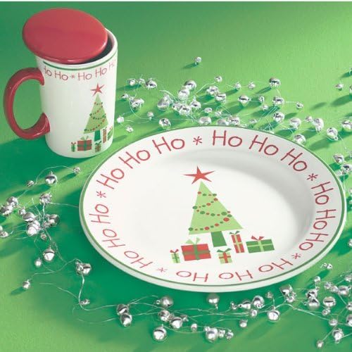 Ho Ho Ho Ceramic Mug & Plate Set Santa Plate And Mug Set
